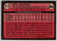 1989 Topps Ty Griffin #713 Rookie