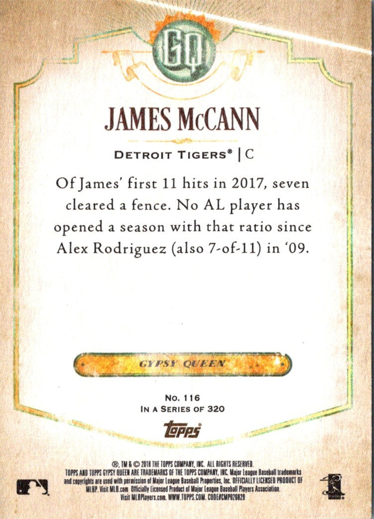 2018 Topps Gypsy Queen James McCann