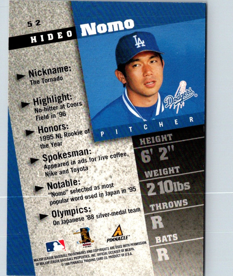 1998 Pinnacle Inside Hideo Nomo