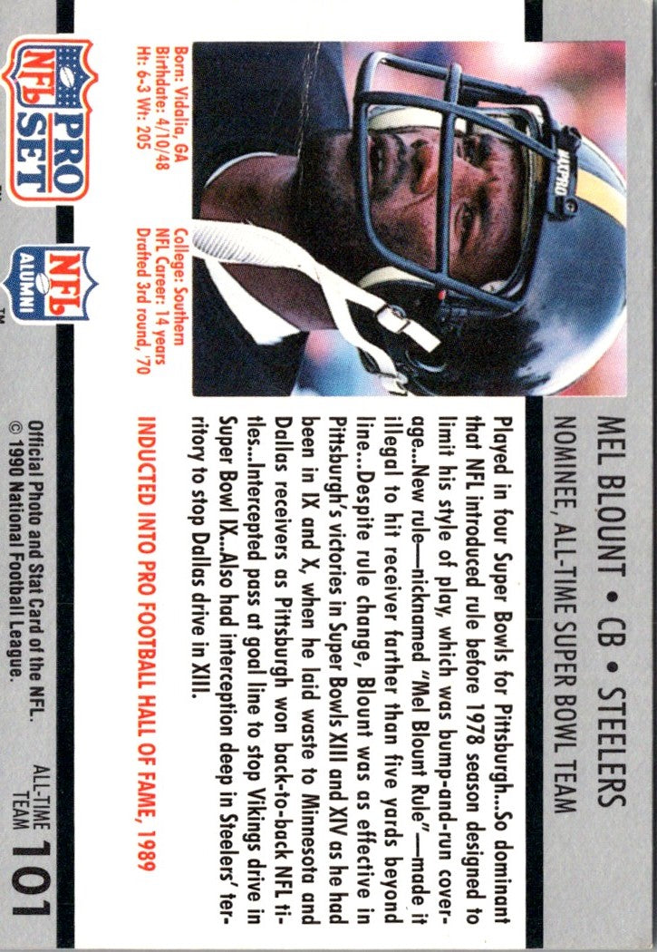 1990 Pro Set Super Bowl 160 Mel Blount