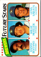 1980 Topps Brewers Future Stars - Danny Boitano/Willie Mueller/Lenn Sakata #668 Rookie