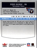 2003 SkyBox LE Eddie George