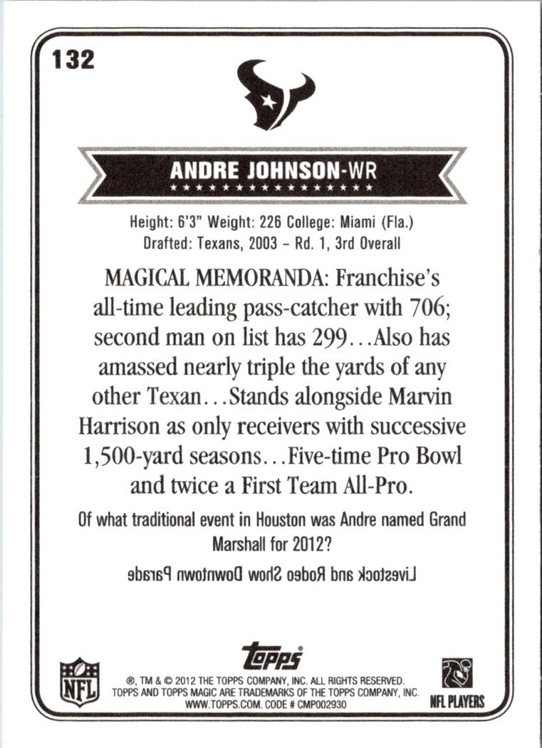 2012 Topps Magic Andre Johnson