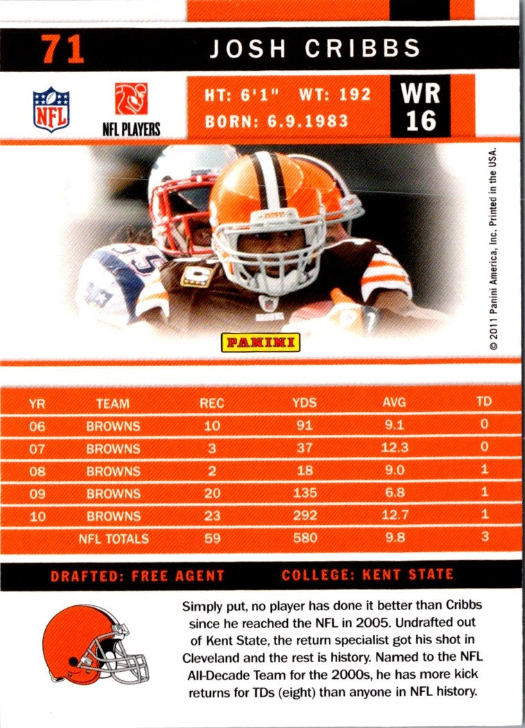 2011 Score Josh Cribbs