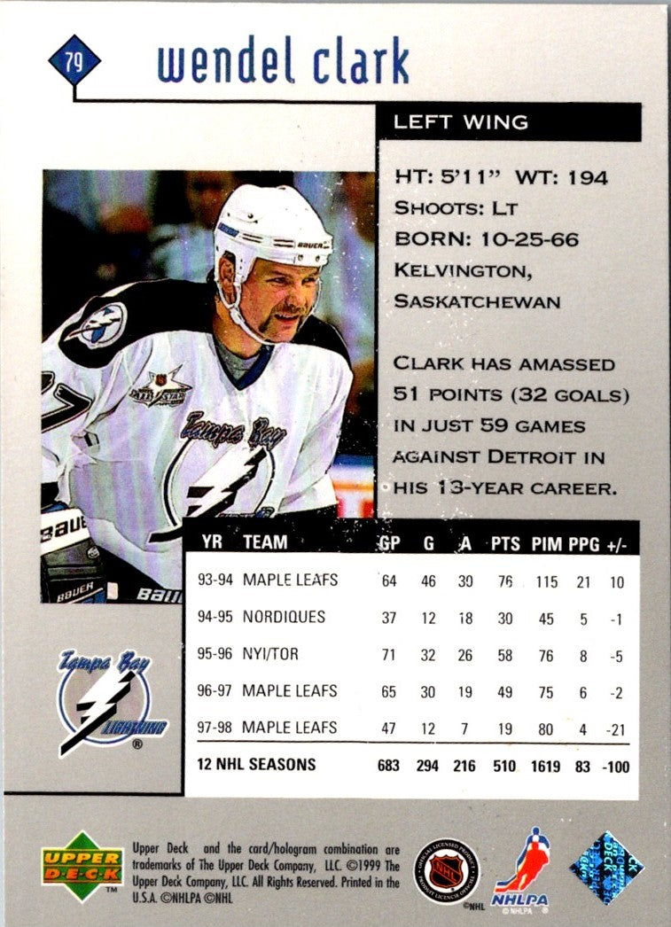 1998 Upper Deck Black Diamond Wendel Clark