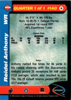 1998 Collector's Edge Odyssey Reidel Anthony #140