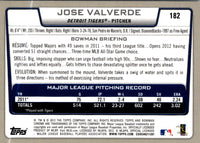 2012 Bowman Chrome Jose Valverde #182