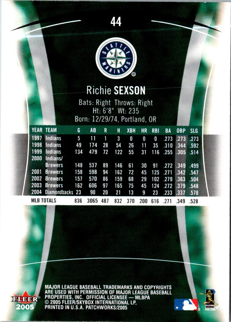 2005 Fleer Patchworks Richie Sexson