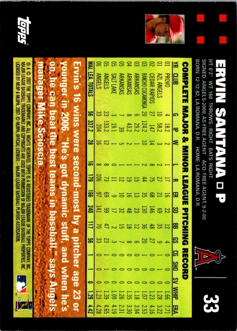 2007 Topps Ervin Santana