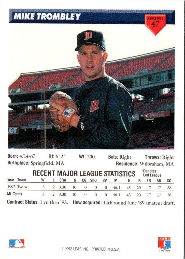 1993 Donruss Mike Trombley