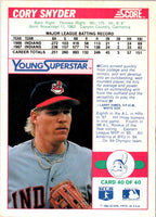 1988 Score Young Superstars I Cory Snyder #40
