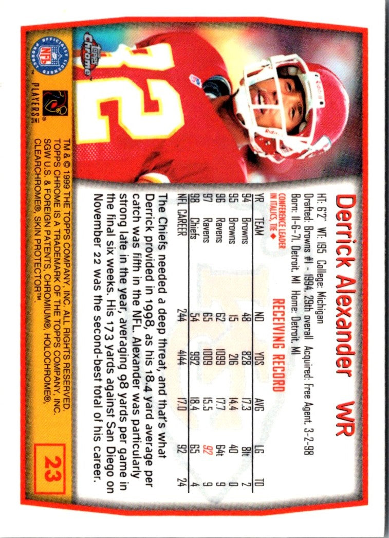 1999 Topps Chrome Derrick Alexander