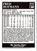 1992 Conlon Collection TSN Fred Hofmann