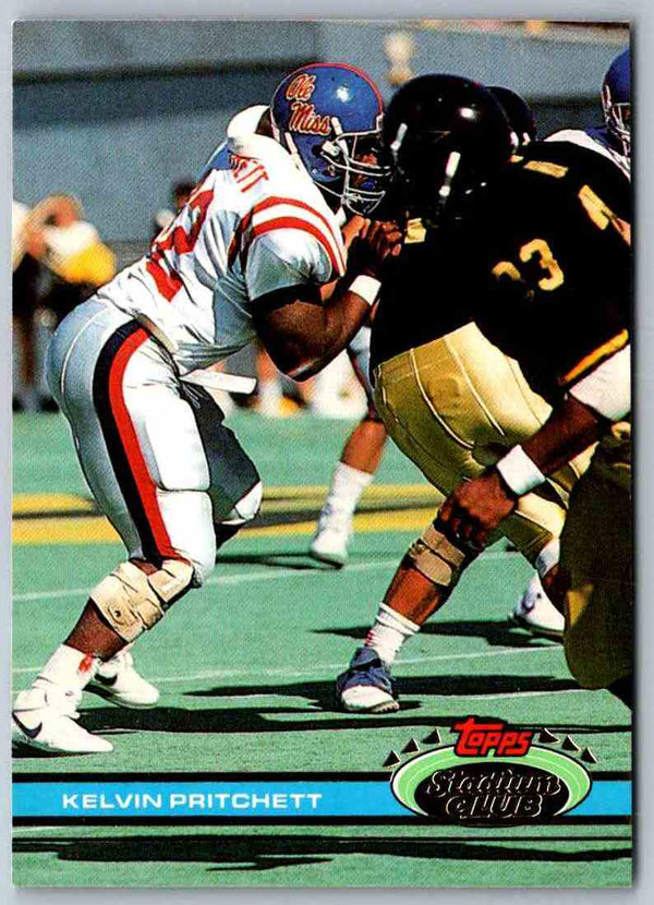 1991 Topps Stadium Club Football Kelvin Pritchett #164