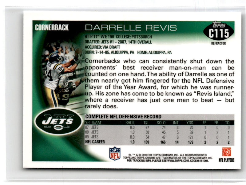 2010 Topps Chrome Darrelle Revis