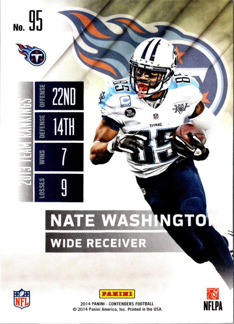 2014 Panini Contenders Nate Washington