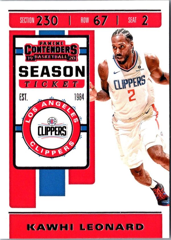 2019 Panini Contenders Kawhi Leonard #55