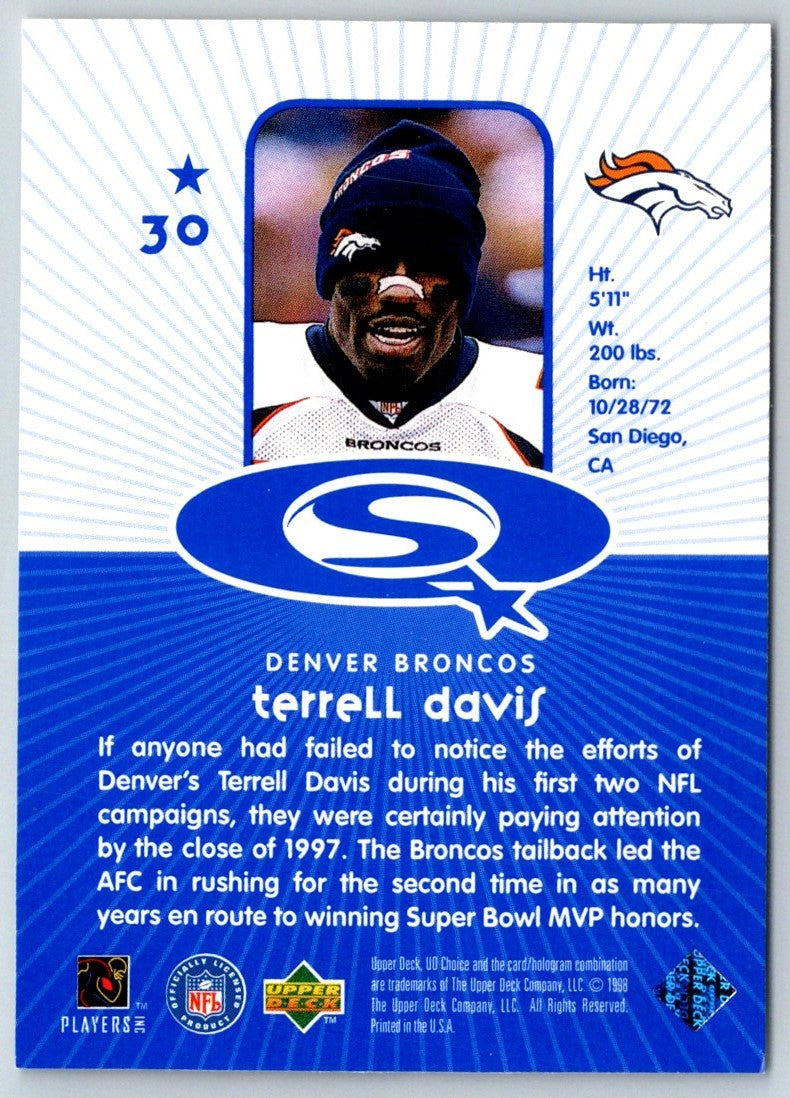 1998 UD Choice Terrell Davis