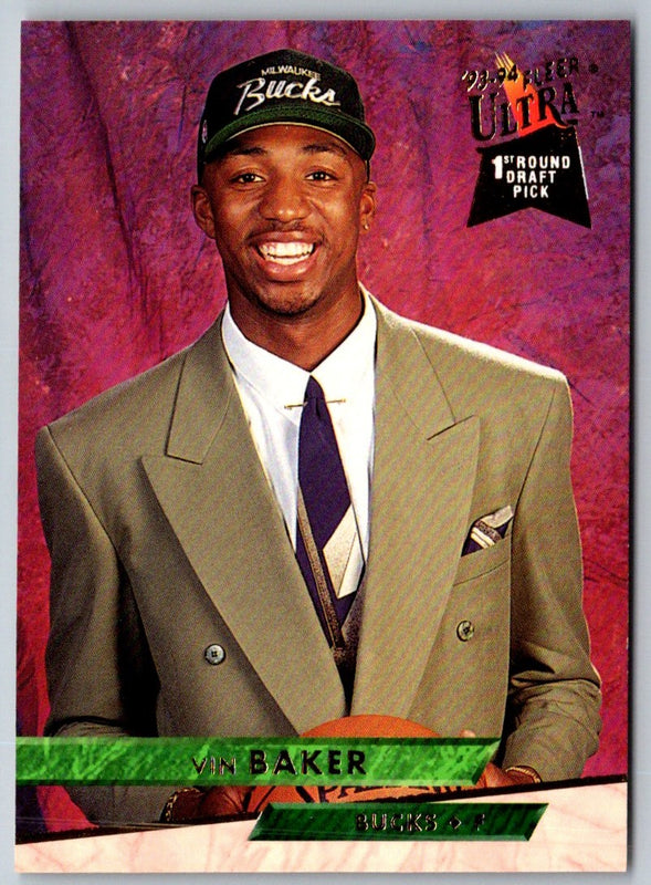 1993 Ultra Vin Baker #106 Rookie