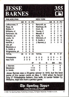 1992 Conlon Collection TSN Jesse Barnes #355