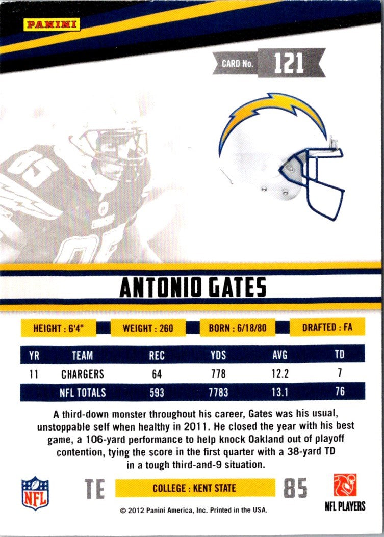 2012 Panini Rookies & Stars Antonio Gates