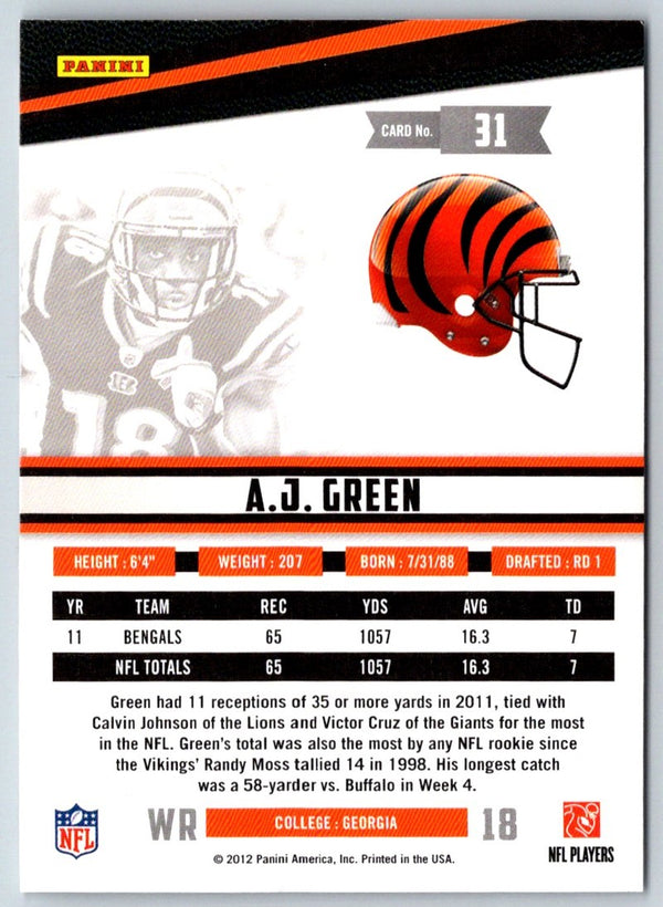 2012 Panini Momentum A.J. Green #31