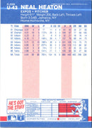 1987 Fleer Update Glossy Neal Heaton