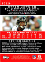 2007 Bowman Chrome Byron Leftwich #BC220