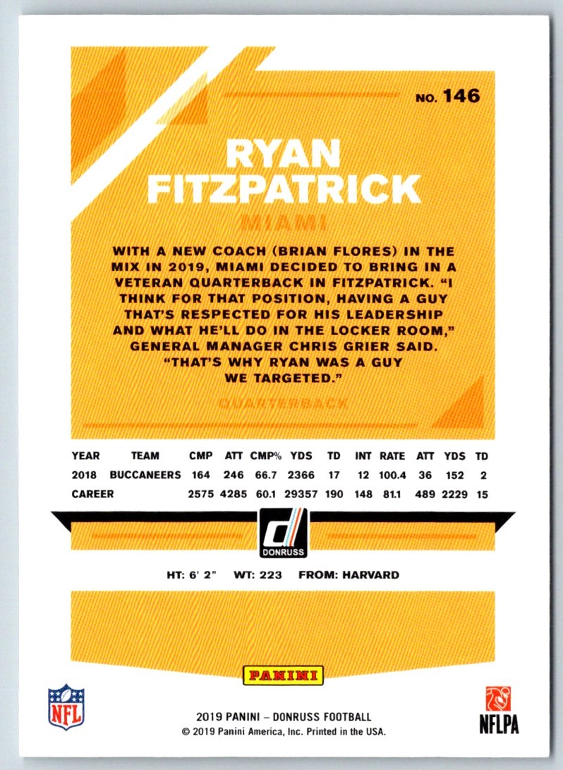 2019 Donruss Ryan Fitzpatrick