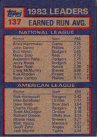 1984 Topps 1983 Earned Run Average Leaders #137