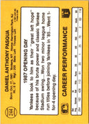 1987 Donruss Opening Day Dan Pasqua