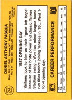 1987 Donruss Opening Day Dan Pasqua #244