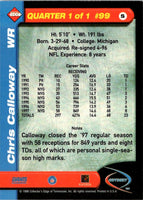 1998 Collector's Edge Odyssey Chris Calloway #99