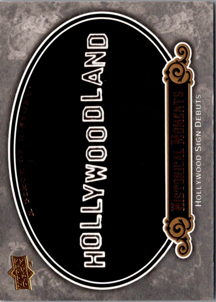 2009 Upper Deck A Piece of History Hollywood Sign Debuts