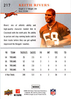 2008 Upper Deck First Edition Keith Rivers #217 Rookie