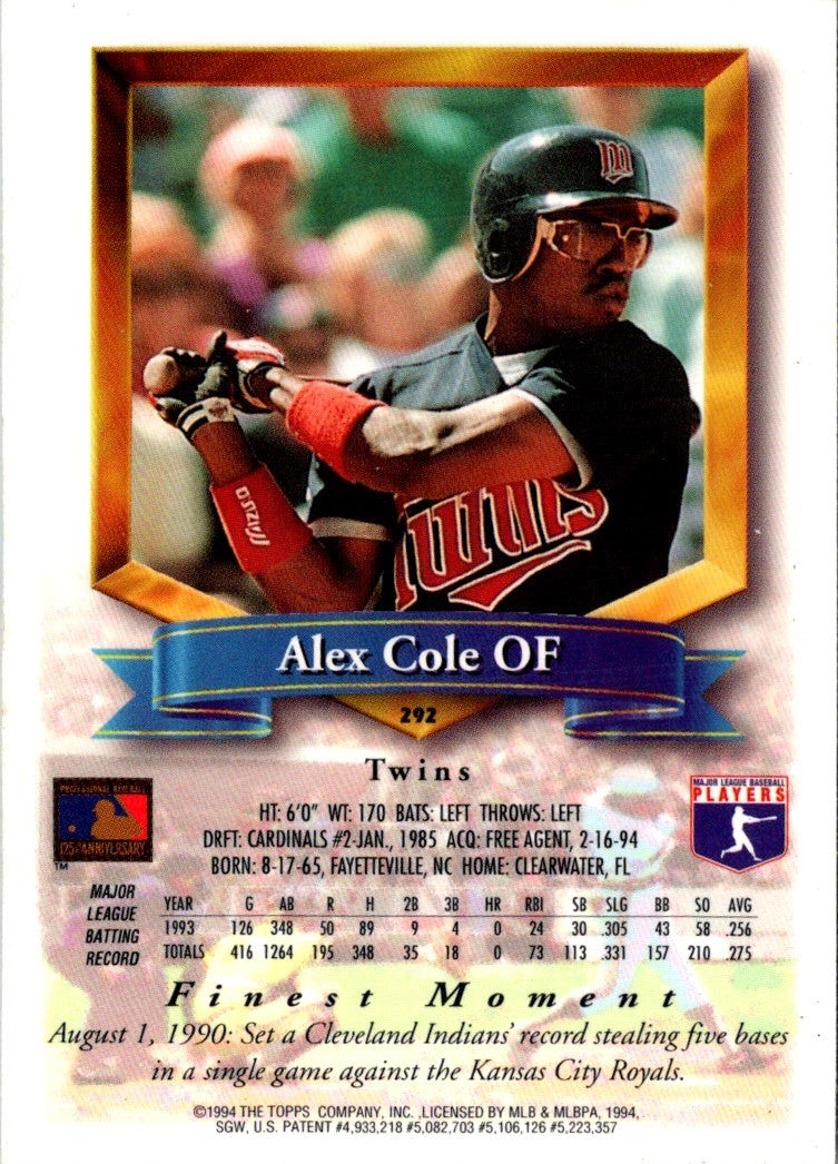 1994 Finest Alex Cole