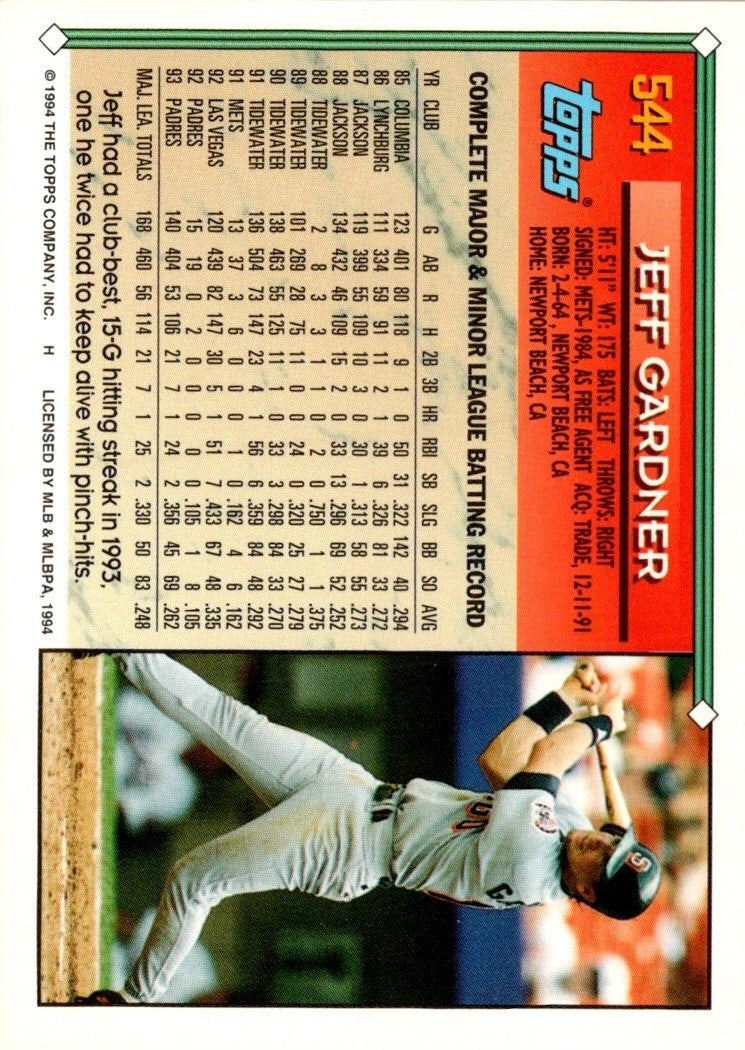 1994 Topps Jeff Gardner