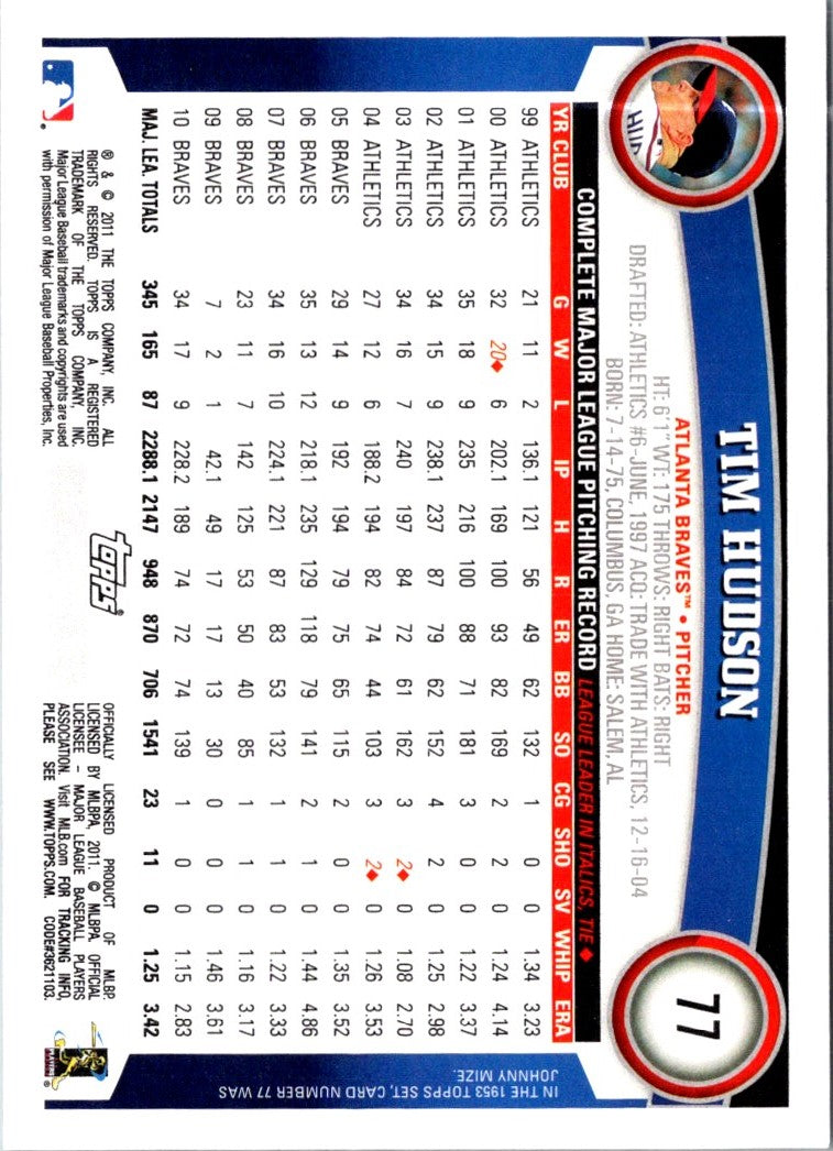 2012 Topps Tim Hudson