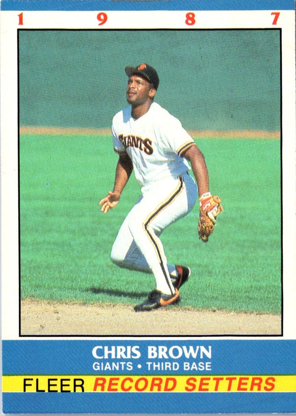 1987 Fleer Record Setters Chris Brown #2