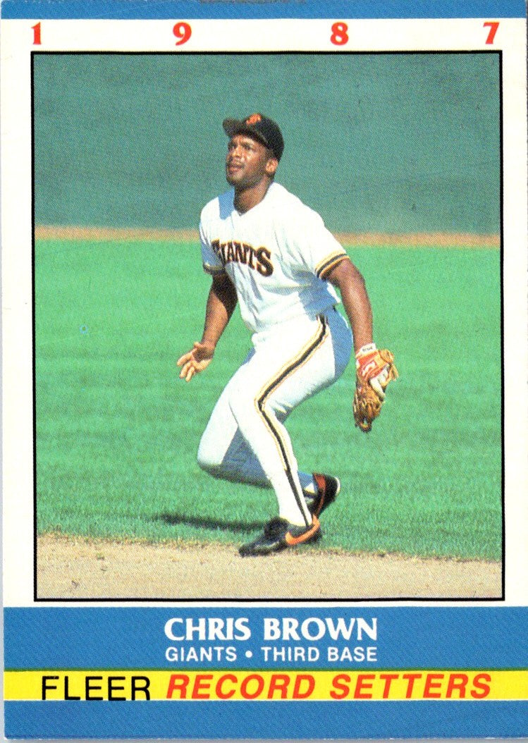 1987 Fleer Record Setters Chris Brown