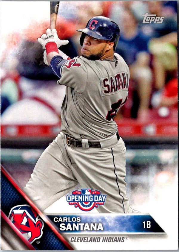 2016 Topps Opening Day Carlos Santana #OD-3