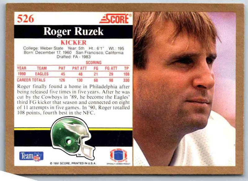 1991 Score Roger Ruzek