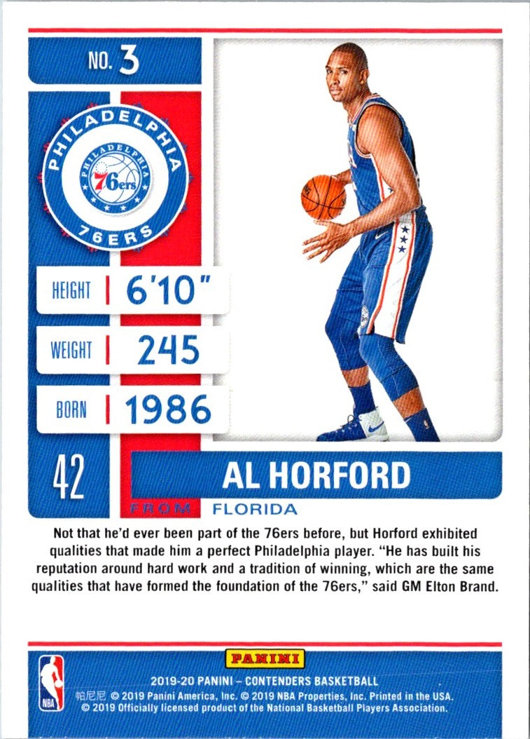 2019 Panini Contenders Al Horford