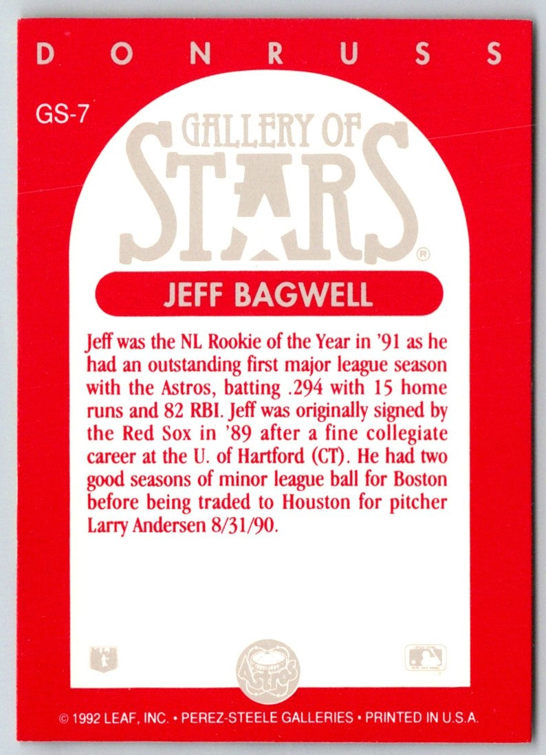 1992 Triple Play Gallery of Stars Jeff Bagwell