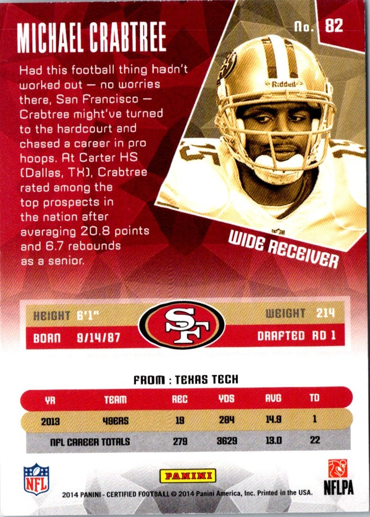 2014 Panini Certified Michael Crabtree