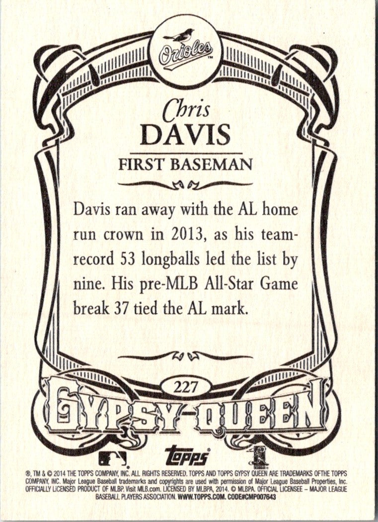 2014 Topps Gypsy Queen Chris Davis