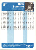 1984 Fleer Rick Sutcliffe #551