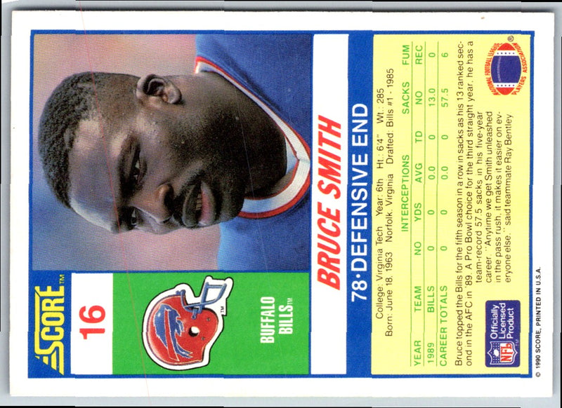 1990 Score Bruce Smith