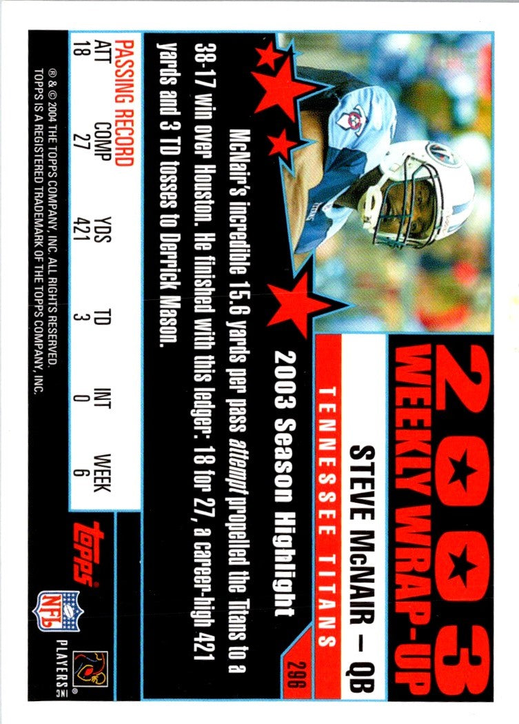 2004 Topps Steve McNair
