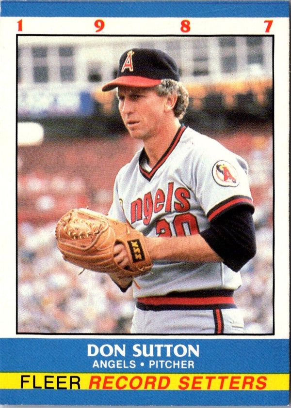 1987 Fleer Record Setters Don Sutton #37